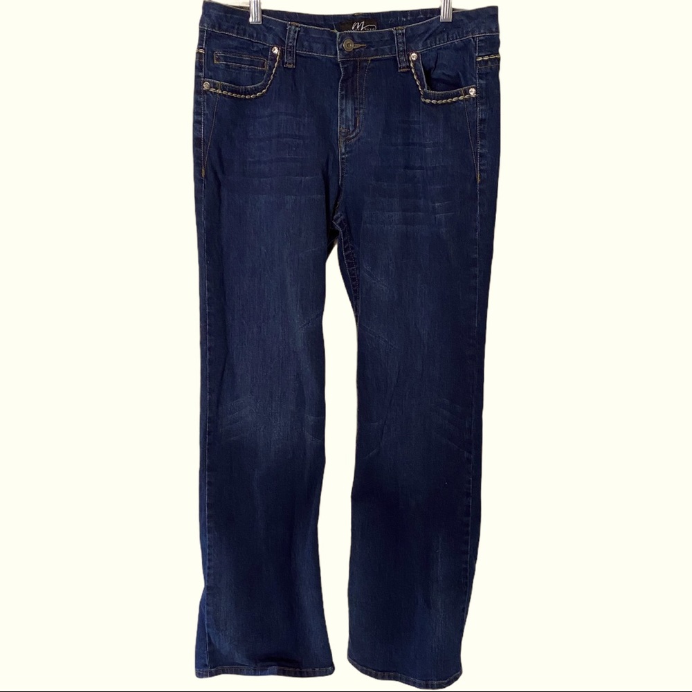 Midnight Velvet Dark Wash Stud Rhinestones Jean 16